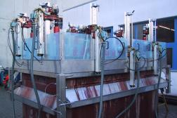 Line drilling system for containers